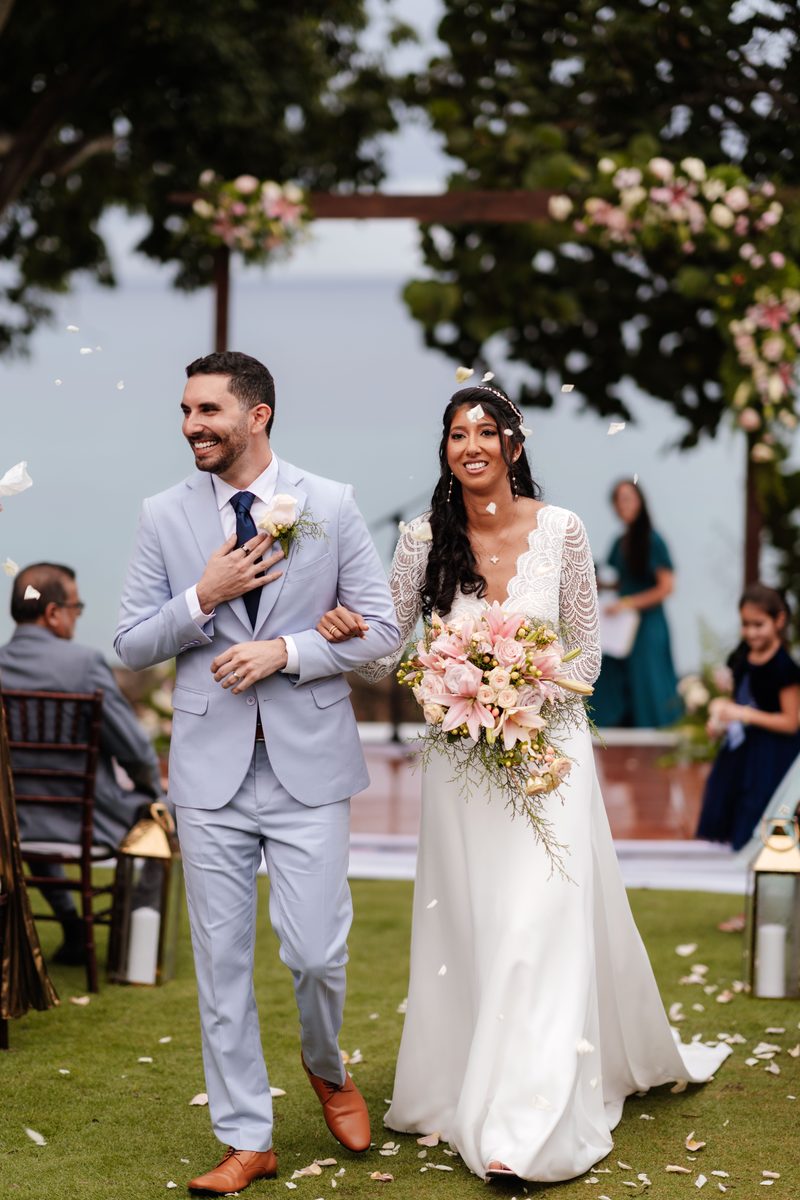Real couple celebrating their Jamaica wedding